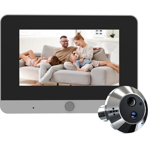 Secutek Дигитална шпионка за врата със запис RH-PD16, 5" дисплей, двупосочно аудио, WiFi и детектор за движение - Tuya