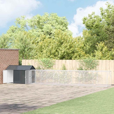 vidaXL Клетка за птици със съхранение Антрацит 821, 5 x 111 x 142 см (3325150)