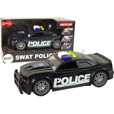Lean Toys Policajné terénne auto čierne 1:14
