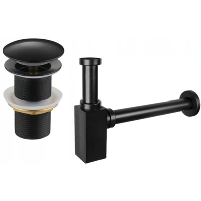 Mexen полусифон квадратен за мивка с клик-клак запушалка, без преливник, (7991060-70)