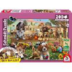 Schmidt Spiele Пъзел Schmidt от 200 части - Градински пикник за кучета и котки (56534)