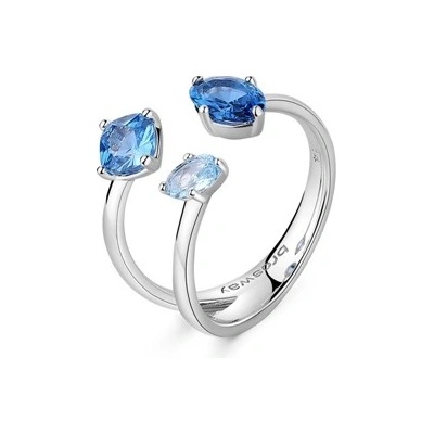 Brosway Fancy Stříbrný prsten s modrými zirkony Freedom Blue FFB10