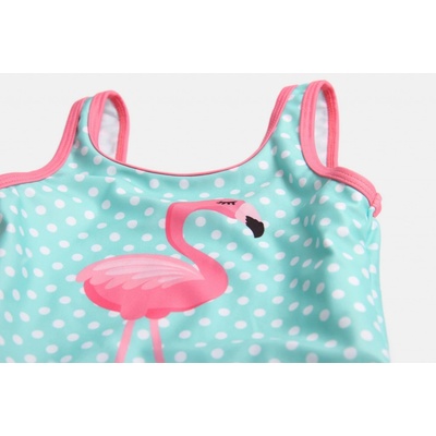 JOYCE Dívčí jednodílné plavky FLAMINGO