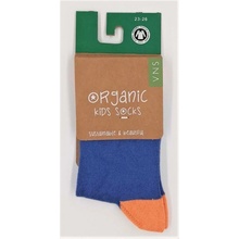 VNS Organic kids Plain blue orange Organic socks