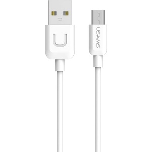 USAMS Кабел USAMS U-Turn microUSB 1м, бял, 2A (Usa000191)