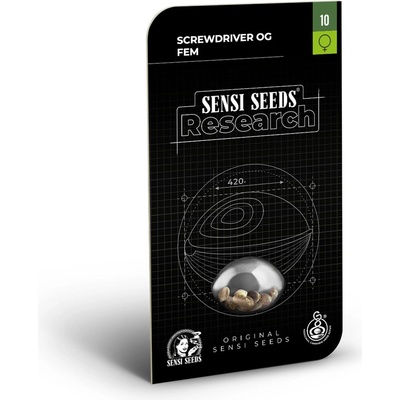 Sensi Seeds Screwdriver OG Research semena neobsahují THC 3 ks