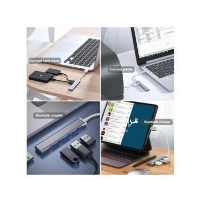 PremiumCord Hub USB3.2A to USB3.2 A + 3x USB2.0 A, SuperSpeed 5Gbps, aluminum housing
