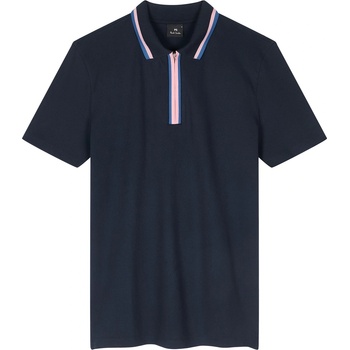 PS Paul Smith Блуза с яка PS Paul Smith Men's Quarter Zip Short Sleeve Polo Shirt - Blue 49