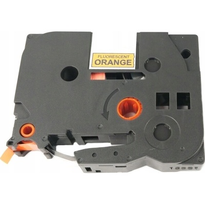 Páska - BROTHER TZE-B61 - 36 mm oranžová - černý tisk - kompatibilní