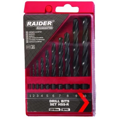 Свредла за метал 10 бр. к-т hss+r raider - 157111