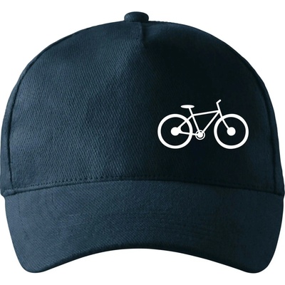 Obrázok kolesa na prsníku horský bicykel so zahnutým šiltom a mosaznou sponou Tmavomodrá takmer čierna
