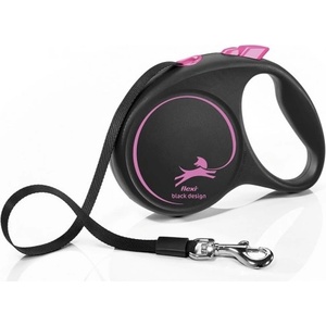 flexi Автоматичен повод FLEXI Black Design М розово лента 5 м - 25 кг 03401