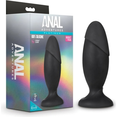 Blush Novelties Anal Adventures Platinum Silicone Rocket Plug Black