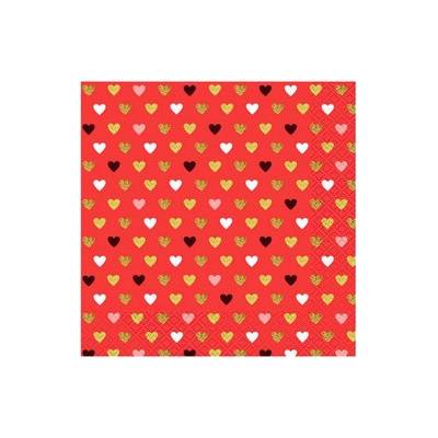 Godan papírové ubrousky XOXO červené 33x33cm