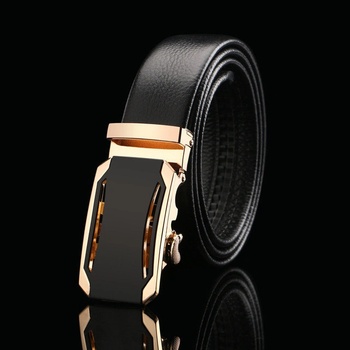 DELIS Мъжки колан c-42, черен-златист (c-42)