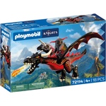 Playmobil | Knights | Black Dragon | Large fire dragon with shooting function and knight | Dragon toy for children aged 4 and up | 72114 (72114)