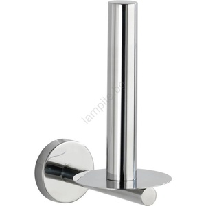 WENKO 20218100 - Държач за тоалетна хартия BOSIO SHINE 8x12, 5 cm неръждаема стомана/сребрист (WE0561)