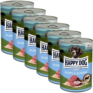 Happy Dog Sensible Puppy & Junior 6 x 400 г / агнешко + 10x Snack Puppy & Junior Lamb БЕЗПЛАТНО