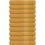 vidaXL Кърпи FROGN 10 бр. Златни 100x200 см 360 г/м2 (136820)