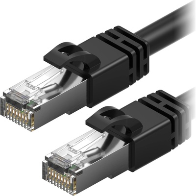 AlzaPower APW-CBP7S00025B Patch CAT7 S/FTP, 0,25m, černý