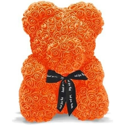 Medvedík z ruží - oranžový 40 cm