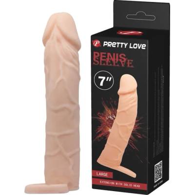 Пенис удължител с лента за тестиси, 18см. - Penis Sleeve (DEBRA01389)