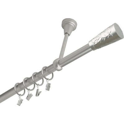 OK-GarnýžeCZ Garnýž kovová jednořadá 19mm Sevilla satina 320 cm do stropu / kroužky s žabkou