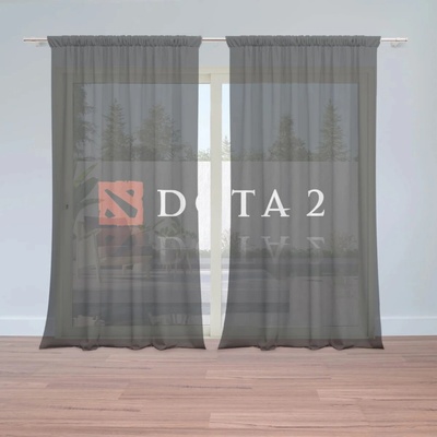Sablio Záclony DOTA 2 Čierna: 2ks 150x250cm