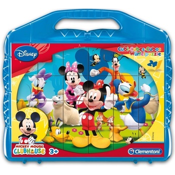 Clementoni Disney Kostky v kufříku Mickey Mouse 24 ks