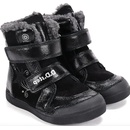 D.D.Step zimní kožené blikací boty W068-52745B black
