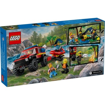 Image 1 of LEGO® City - 4x4 Fire Truck with Rescue Boat (60412)