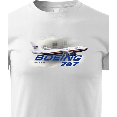 Dětské tričko Boeing 747 Air Force One BíláCanvas Dětské tričko Bezvatriko.cz 3229
