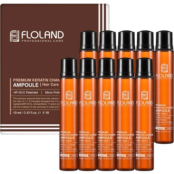 Floland Ампули за коса с кератин Premium Keratin Change, 10 броя