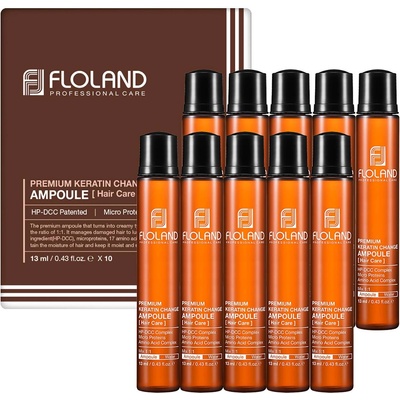 Floland Ампули за коса с кератин Premium Keratin Change, 10 броя
