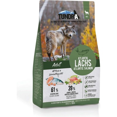 TUNDRA Dog Dry Adult Wild Salmon - Премиум пълноценна суха храна за израснали кучета, без зърно , с дива сьомга 3.180 кг