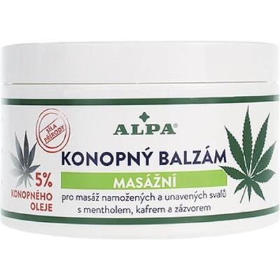 Alpa Cannabis masážní s konopným olejem 250 ml