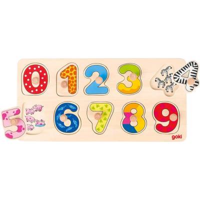 Goki - Puzzle Puzzle Drevená vkládačka Prvé počítanie - 1 - 39 piese