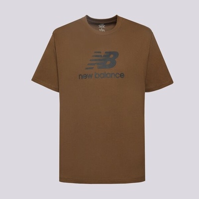 New Balance Тениска S/s Essentials Stacked мъжки Дрехи Тениски MT31541DHE Кафяв L (MT31541DHE)