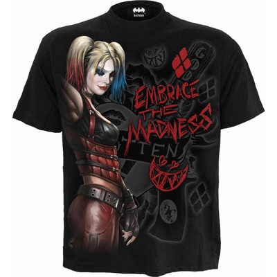 Tričko Batman Harley Quinn Embrace Madness čierna