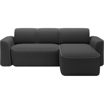 Eltap Тъмносив ъглов диван от букле (десен ъгъл) Ume - ELTAP (CO-UME-RT-05ROY-04VE)