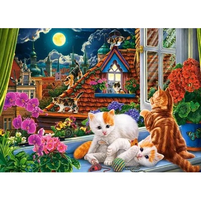Castorland - Puzzle Kittens on the Roof - 180 piese