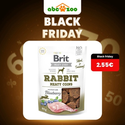Brit Jerky Rabbit Meaty Coins 80 g