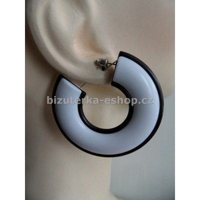 Bizuterka-eshop.cz kruhy placaté 05662 bílo černé