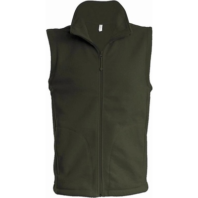 Kariban fleecová vesta Luca green olive
