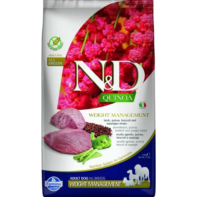 N&D Quinoa Dog Adult All Breeds Grain Free Weight Management Lamb & Broccoli 2,5 kg