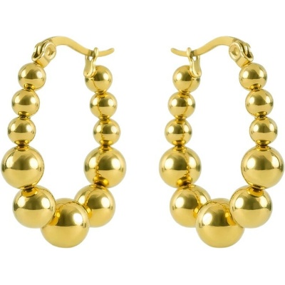 Marc Malone Pozlátené náušnice Gwyneira Gold Earrings MCE260601G