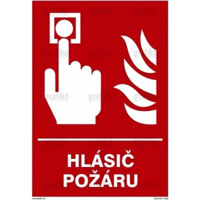Grafiko | Hlásič požáru - Text obrázku Hlásič požáru, Materiál Samolepící PVC folie, Rozměr 297x210mm