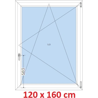 Soft Plastové okno 1200 x 1600 mm otevíravé a sklopné Dub bahenní