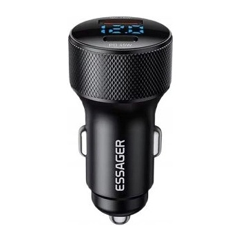 ESSAGER Зарядно устройство за кола Essager с цифров дисплей PD3.0 + QC3.0 45W (ECCPQ-RY01-P)