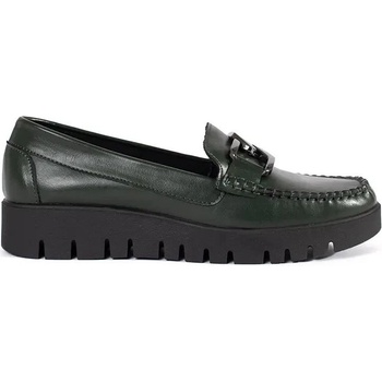 Sergio Leone Originální dámské zelené mokasíny na platformě